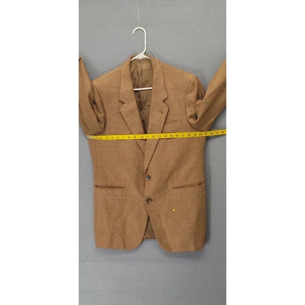 Amalfe Orsini Men Blazer 42 Brown Wool Blend Casual Tweed Style Two Button Coat